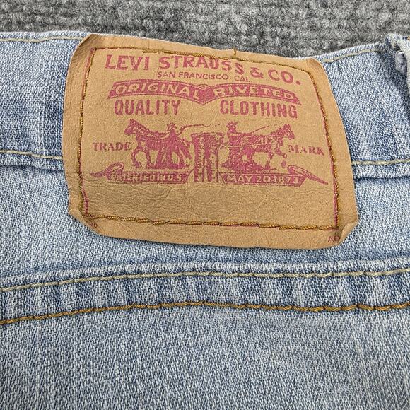 Levis Jeans Womens 13 Light Wash Low Slouch Cropped Wide Leg Denim Button Fly - Picture 15 of 16